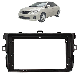 Moldura Painel Multimidia 9 Polegadas Toyota Corolla 2008 Até 2013 Grafite