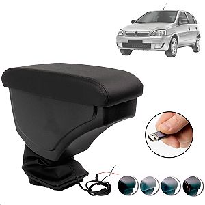 Apoio Descanso Braço Com USB Corsa Joy Maxx 2002 Até 2012 Montana 2004 Até 2010