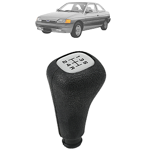 Bola Câmbio Preto 5 Marchas Resina Escort 1993 1994 1995 1996 Prata