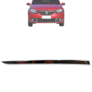 Friso Da Grade Renault Logan Sandero 2014 Até 2019 Cromado