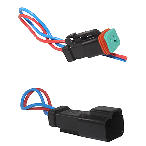 Par Chicote Plug Conector Bico Pulverizador Agrícola Deutsch Caminhão Ônibus Sensor Sinto