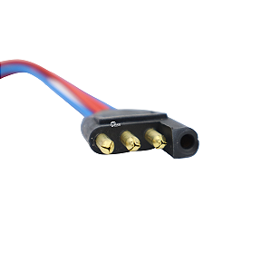 Chicote 4 Vias Instalação Alto Falante Farol Milha Fio 2.5mm Azul Vermelho L 19