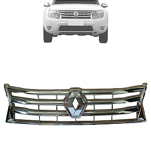 Grade Dianteira Frontal Externa Cromado Renault Duster 2010 2011 2012 2013 2014