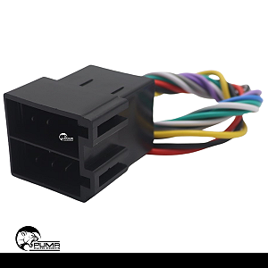 Chicote Macho Universal 16 Vias 12 Fios Plug Conector Radio Som Auto