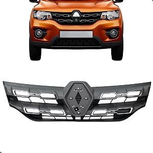 Grade Frontal Central Base Cromada Kwid 2017 Até 2022