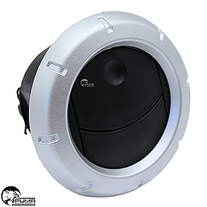 Par Difusor De Ar Preto Com Aro Prata Ecosport 2008 Até 2012