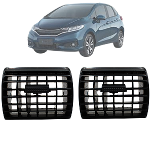 Par Difusor Ar Central Honda Fit 2004 Até 2008 Cinza