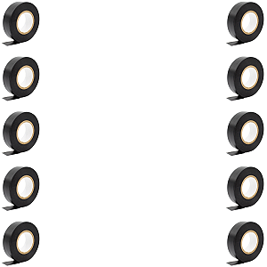Kit 10 Fitas Isolantes Anti-Chama PVC 10 Metros