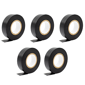 Kit 5 Fitas Isolantes Anti-Chama PVC 20 Metros