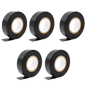 Kit 5 Fitas Isolantes Anti-Chama PVC 5 Metros