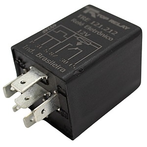 Relé Eletrônico 12v 40a 6 Terminais Para Ligações 1 Toque