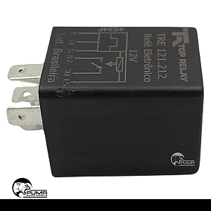 Relé Eletrônico 12v 40a 6 Terminais Para Ligações 1 Toque