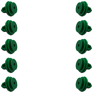 Kit 10 Grampo Friso Porta Malas Portas Verde Com Anel Espuma Honda