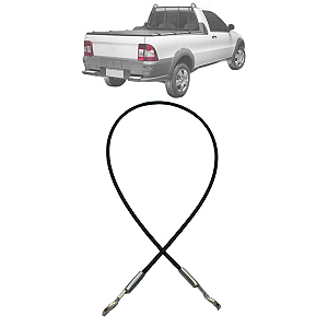 Cabo Aço Tampa Traseira Caçamba Pick-up Strada 1999 Até 2008