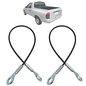 Par Cabo Aço Tampa Caçamba Traseira Pick-up Corsa 1995 Até 2003