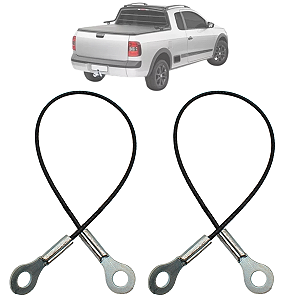 Par Cabo De Aço Tampa Traseira Saveiro Cross G5 2010 Até 2020