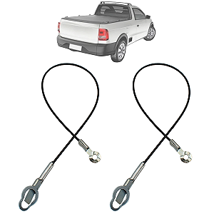 Kit 02 Cabo Aço Tampa Traseira Pick-up Strada 2014 Até 2020