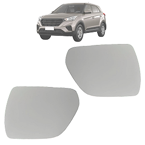 Par Lente Espelho Retrovisor Com Base Hyundai Creta 2017 Até 2023 Original