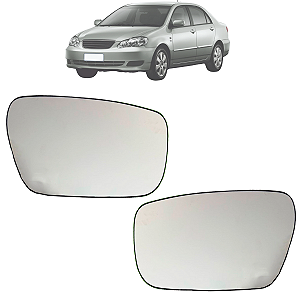 Par Lente Espelho Retrovisor Com Base Toyota Corolla 2003 Até 2008 Original