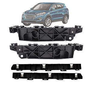 Kit 04 Guia Suporte Parachoque IX35 2011 Até 2015 Dianteiro e Traseiro