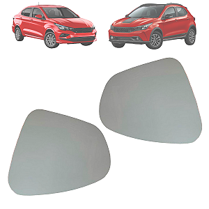 Par Lente Espelho Retrovisor Base Fiat Argo Cronos 2017 Até 2023