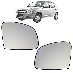 Par Lente Espelho Retrovisor Com Base Celta 2006 Até 2012 Original