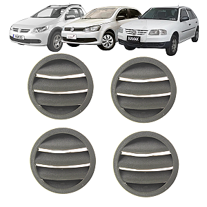 Kit 04 Difusor De Ar Gol Parati Saveiro G3 1999 Até 2005 G4 2006 Até 2014 Cinza
