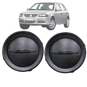 2 Difusor De Ar Gol Voyage Saveiro G4 2006 Até 2014 G5 2008 Até 2012 G6 2013 Até 2016 Preto Com Aro Preto