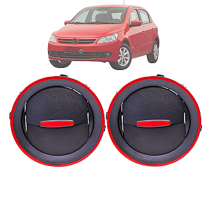 02 Difusor De Ar Gol Voyage Saveiro G4 2006 Até 2014 G5 2008 Até 2012 G6 2013 Até 2016 Vermelho