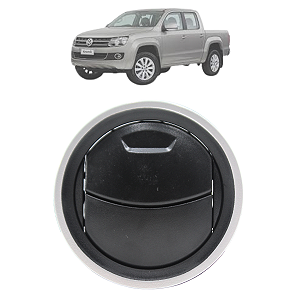 Difusor De Ar Amarok 2011 Até 2016 Preto Com Aro Prata