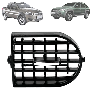 Difusor De Ar Palio ADV 2013 Até 2020 Siena EL 2013 Até 2016 Strada 2013 Até 2020 Cromado Lateral