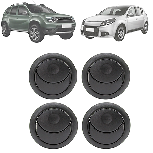 Kit 04 Difusor De Ar Logan 2007 Até 2013 Sandero 2007 Até 2014 Duster 2011 Até 2015