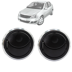 Kit 02 Difusor De Ar Logan Sandero 2007 Até 2014 Duster 2011 Até 2015