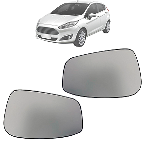 Par Lente + Base Espelho Retrovisor New Fiesta 2012 Até 2017