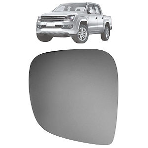 Lente Espelho Retrovisor Com Base  Amarok 2011 Até 2016