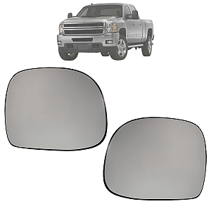 Kit 02 Lente Espelho Retrovisor Com Base S10 Blazer Silverado 1995 Até 2011