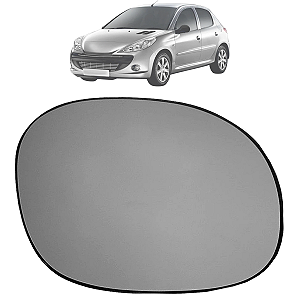 Lente + Base Espelho Retrovisor 206 207 C3 2004 Até 2014