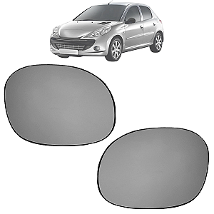 Par Lente Espelho Retrovisor Base 206 207 C3 2004 Até 2014