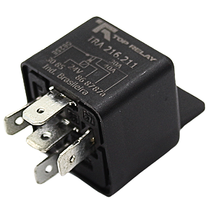 Relé Auxiliar 24V 5 Terminais 30/40A Com Suporte Scania Iveco Mercedes-Benz