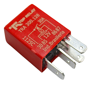 Rele Auxiliar Mini 4 Terminais 12v 30a Fiat/Gm/Hyunday/Jac S/Suporte