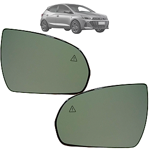 Par Lente Espelho Retrovisor Com Sensor BCW HB20 2023 2024