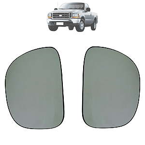 Par Lente Espelho Retrovisor Com Base F250 1998 Até 2012 Original