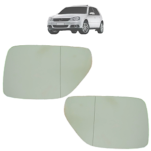 Par Lente Espelho Retrovisor Base Golf 2007 Até 2011