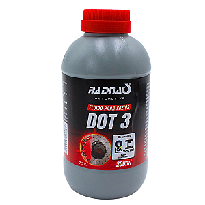 Fluido De Freio Radnaq DoT3 200ml Óleo Mineral