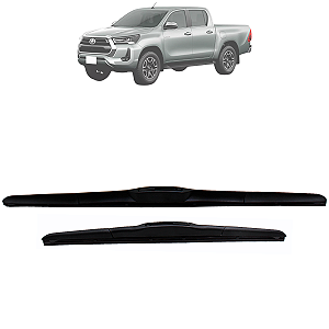 02 Limpador Palheta Silicone Dianteira Especifica Toyota Hilux 2015 Até 2018