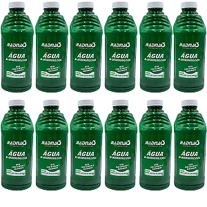 Kit 12 Aguas Bi-Desmineralizada 1Litro Bateria Radiador