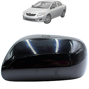 Capa Retrovisor Corolla 2009 10 11 2012 2013 2014 Preto Liso Original