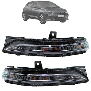 Par Pisca Seta Retrovisor HB20 2020 Até 2025 Original