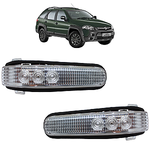 Par Pisca Retrovisor Sem Conector Idea Palio Strada ADV 2008 Até 2011 Original