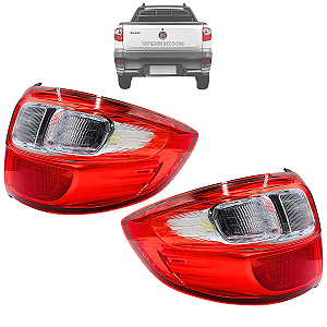Par Lanterna Traseira Fiat Strada 2014 15 16 17 18 2019 Bicolor